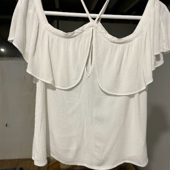 Express X-Small, white off-shoulder top - Picture 4 of 5